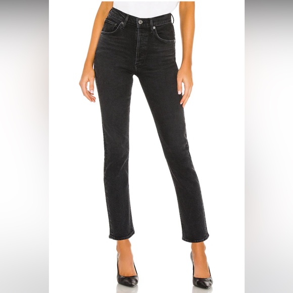 Agolde Riley High Rise Straight Crop in Panoramic - Picture 2 of 7